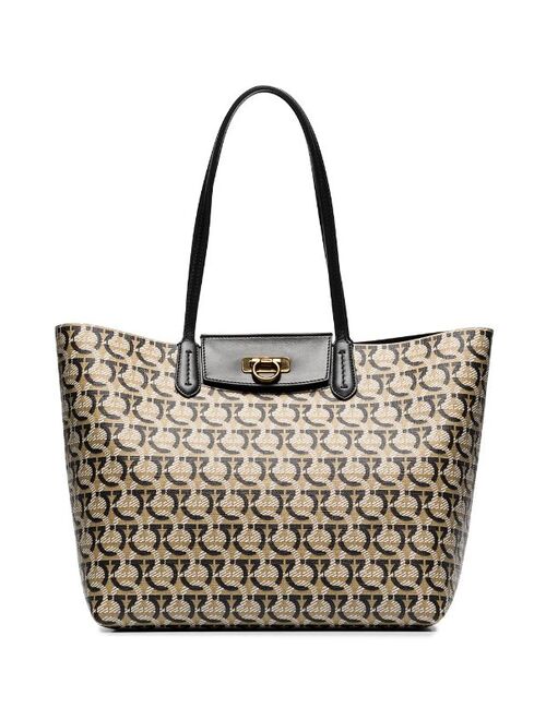 Salvatore Ferragamo logo-print travel tote bag