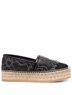 Salvatore Ferragamo Gancini logo-embroidered espadrilles