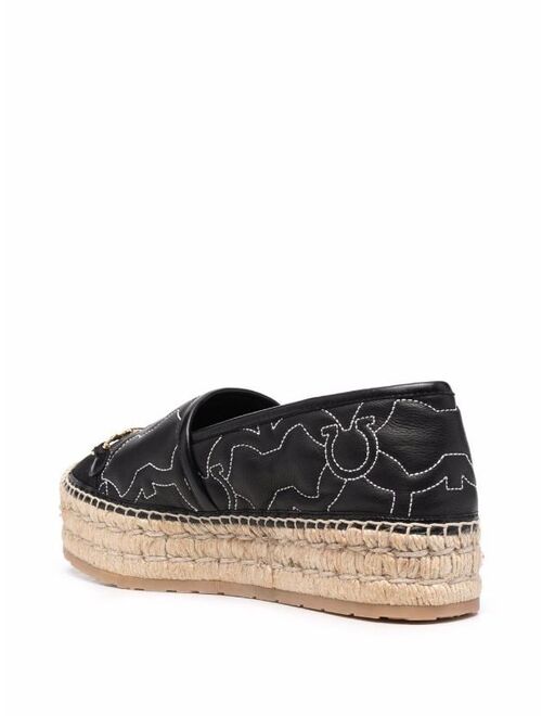 Salvatore Ferragamo Gancini logo-embroidered espadrilles