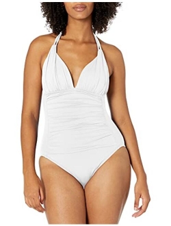 Women's Island Goddess V-Neck Halter Mio One Piece Swimsuit