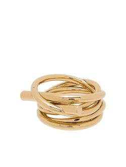 Salvatore Ferragamo Gancini knot-detail ring