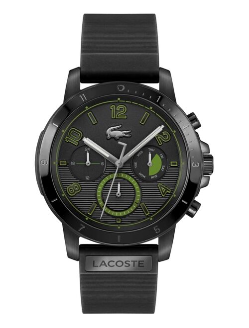 Lacoste Men's Topspin Black Silicone Strap Watch 43mm