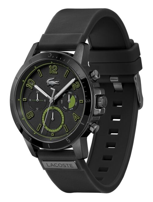 Lacoste Men's Topspin Black Silicone Strap Watch 43mm