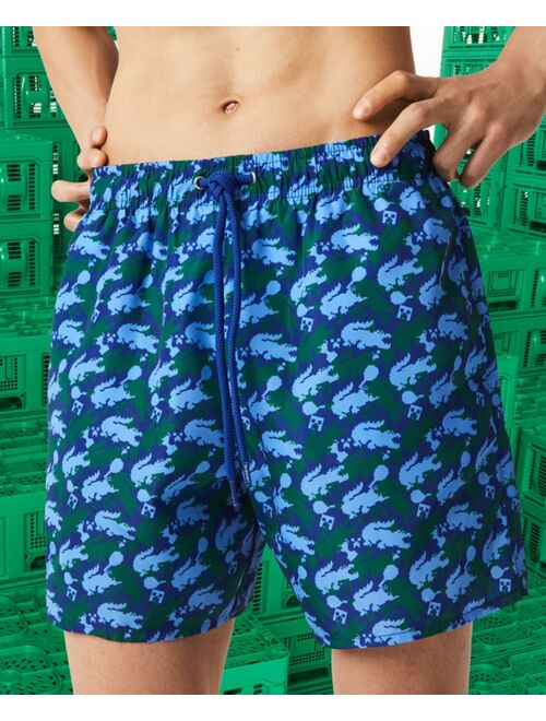 Lacoste x Minecraft Men's Print Light 6" Swim Trunks