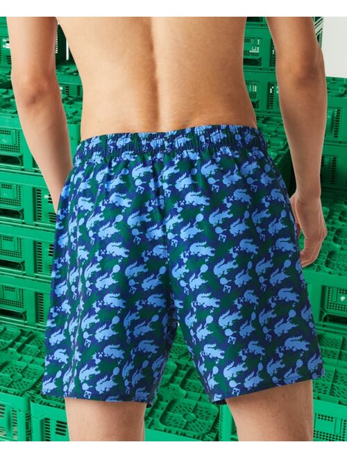 Lacoste x Minecraft Men's Print Light 6" Swim Trunks