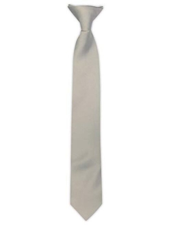 14 inch Boys Ties - Clip On Neckties for Kids Formal Wedding Graduation School Uniforms