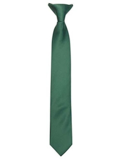 14 inch Boys Ties - Clip On Neckties for Kids Formal Wedding Graduation School Uniforms