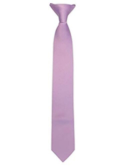 14 inch Boys Ties - Clip On Neckties for Kids Formal Wedding Graduation School Uniforms