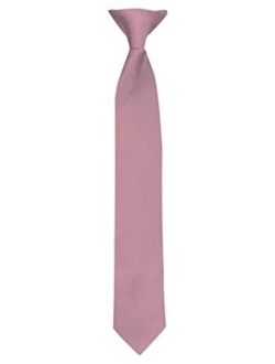 14 inch Boys Ties - Clip On Neckties for Kids Formal Wedding Graduation School Uniforms