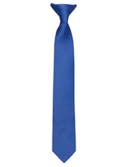 14 inch Boys Ties - Clip On Neckties for Kids Formal Wedding Graduation School Uniforms