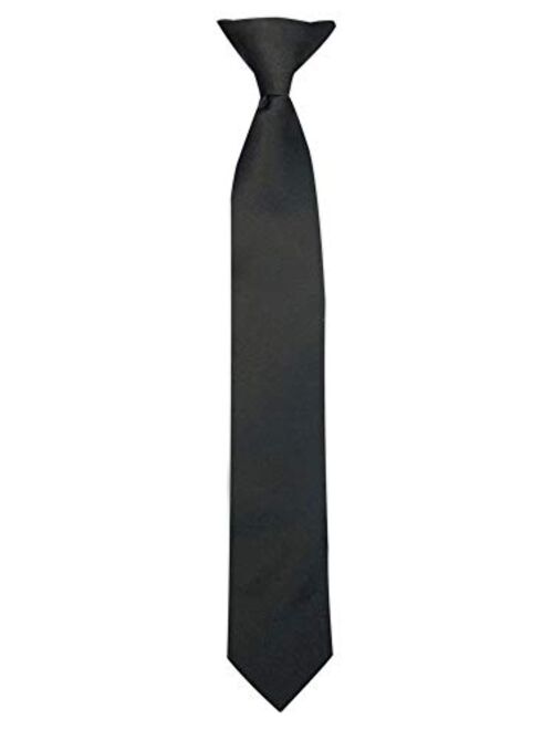 Jacob Alexander 14 inch Boys Ties - Clip On Neckties for Kids Formal Wedding Graduation School Uniforms