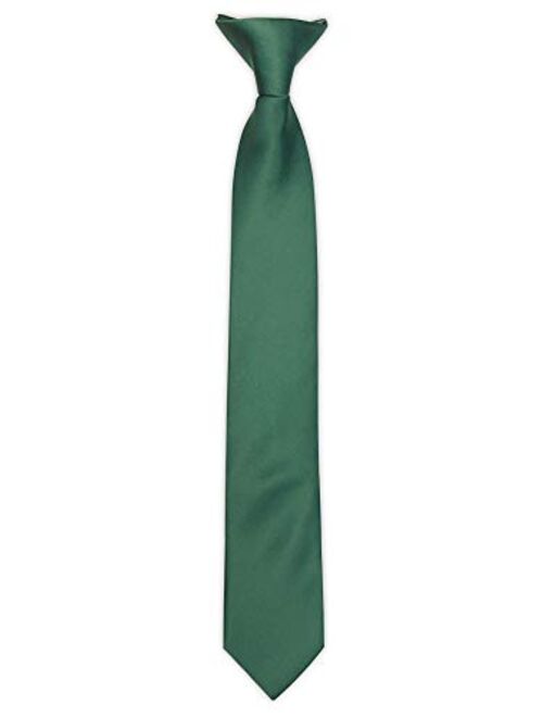 Jacob Alexander 14 inch Boys Ties - Clip On Neckties for Kids Formal Wedding Graduation School Uniforms