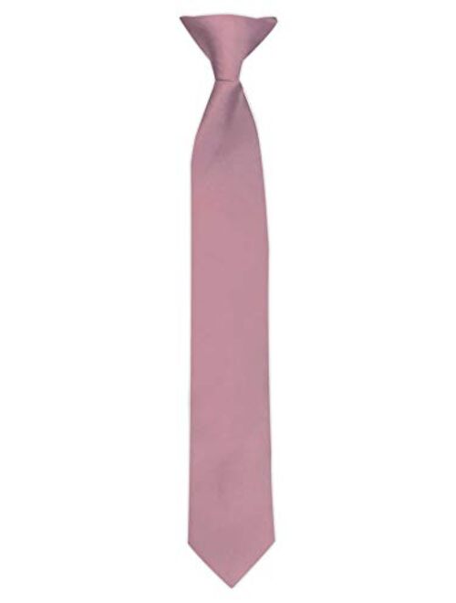 Jacob Alexander 14 inch Boys Ties - Clip On Neckties for Kids Formal Wedding Graduation School Uniforms