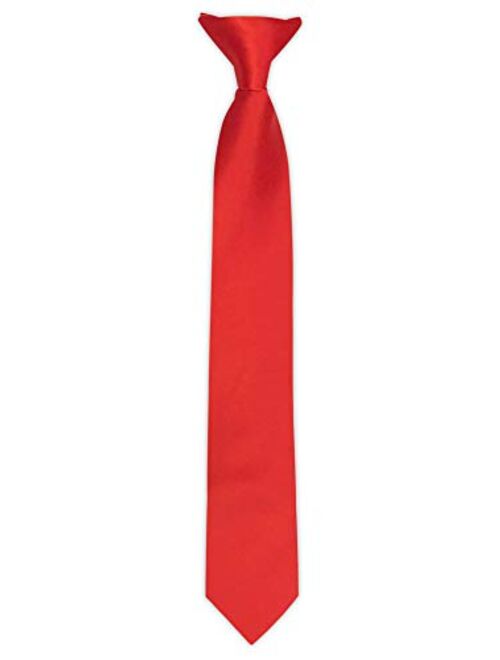 Jacob Alexander 14 inch Boys Ties - Clip On Neckties for Kids Formal Wedding Graduation School Uniforms