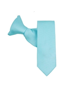 Boys' Woven Subtle Mini Squares 14-inch Clip-On Neck Tie