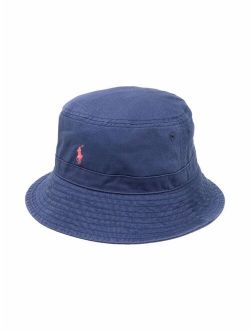 Ralph Lauren Kids Polo Pony-embroidered bucket hat