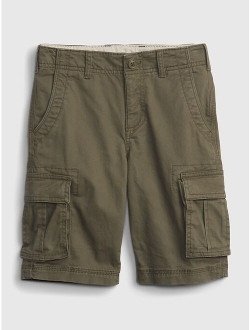 Kids Cotton Camouflage Cargo Shorts