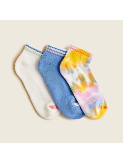 Girls' three-pack athletic socks