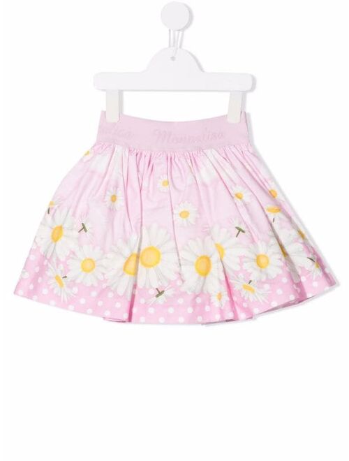 Monnalisa daisy print skirt