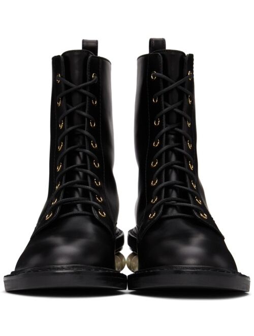 Nicholas Kirkwood Black Casati Combat Boots