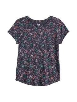 Girls 6-20 SO Printed Tee in Regular & Plus