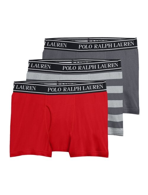 Polo Ralph Lauren Big Boys Stretch Boxer Briefs, 3-piece Set