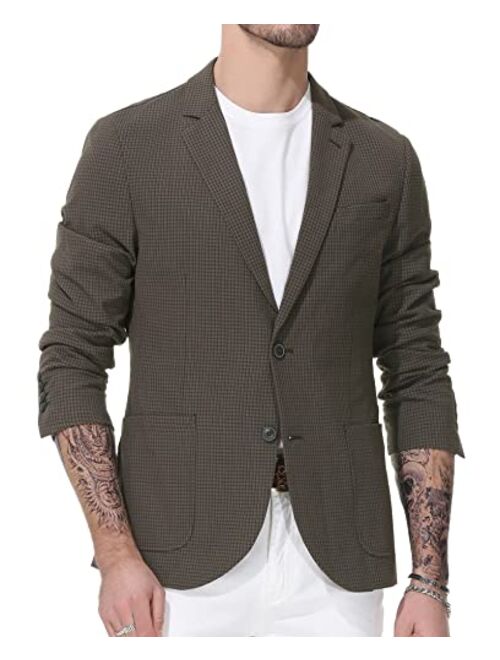 Pj Paul Jones Men's Casual Knit Blazer Suit Jackets Two Button Lightweight Unlined Sport Coat