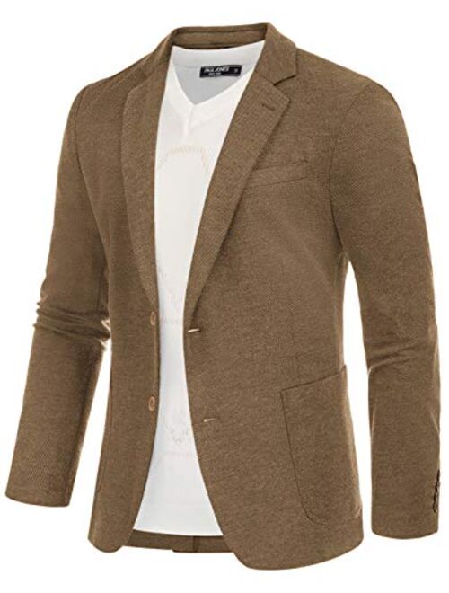 Pj Paul Jones Men's Casual Knit Blazer Suit Jackets Two Button Lightweight Unlined Sport Coat