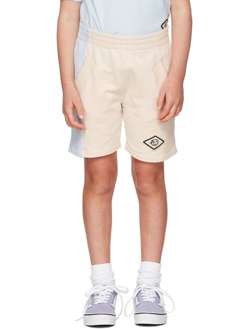 Wynken Kids Blue & Beige Panel Shorts