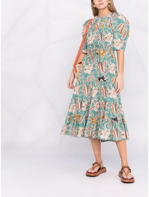 Ulla Johnson Zeenat floral-print midi dress