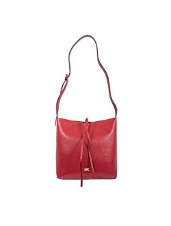 Junie Large Pebbled Leather Messenger