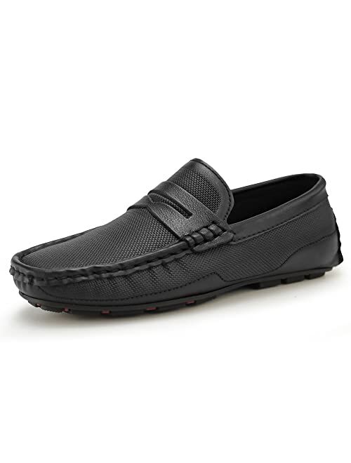 Tobfis Kids Slip On Penny Loafer Moccasin Dress Driver Shoes(Little Kid/Big Kid/Youth)