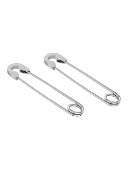 AMLESO Stainless Steel Safety Pin Earrings Punk Geometric Earring for Women Men