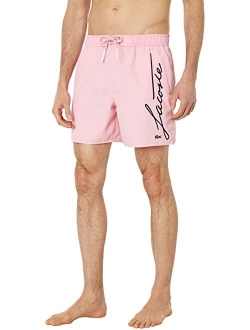 Graphic Signature On Side Leg Swimming Trunks