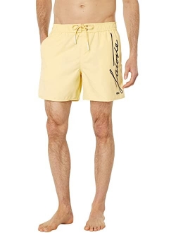 Graphic Signature On Side Leg Swimming Trunks