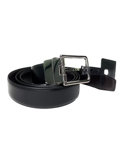 Men's Cut to Fit Reversible PVC Leather Dress Belt