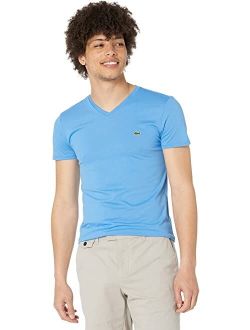 Short Sleeve V-Neck Pima Jersey T-Shirt