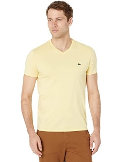 Short Sleeve V-Neck Pima Jersey T-Shirt