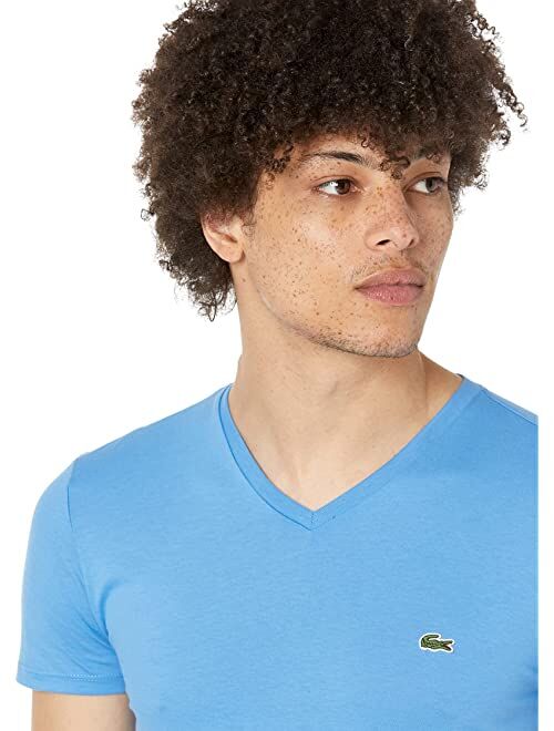 Lacoste Short Sleeve V-Neck Pima Jersey T-Shirt