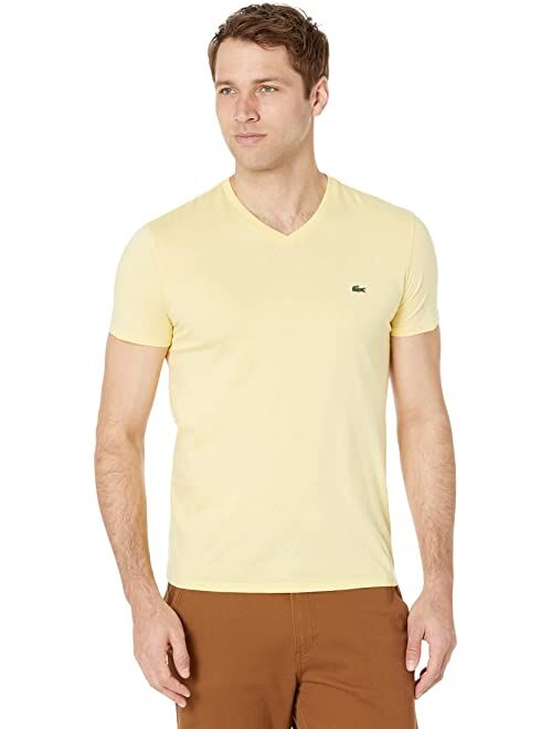 Lacoste Short Sleeve V-Neck Pima Jersey T-Shirt