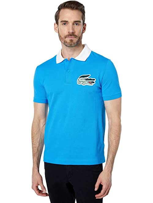 Lacoste Short Sleeve Graphic Croc On Left Chest Polo