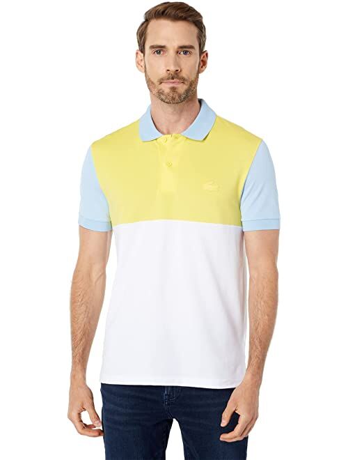 Lacoste Short Sleeve Color-Block Tech Pique