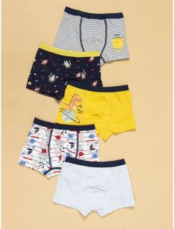 Toddler Boys 5 Pack Cartoon Graphic Underwear