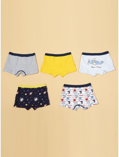 Shein Toddler Boys 5 Pack Cartoon Graphic Underwear