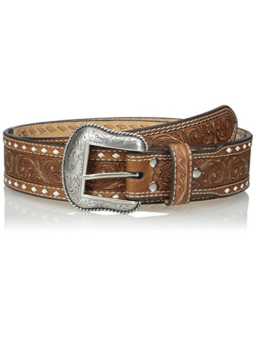 Nocona Belt Co. Nocona Men's Natural Wide Cross Buckstitch Belt