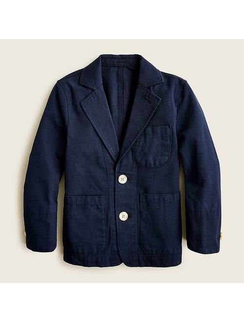 J.Crew Boys' garment-dyed cotton-linen chino suit jacket