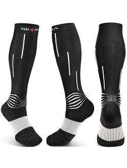 NEENCA Compression Socks, Medical Athletic Calf Socks for Injury Recovery & Pain Relief, Sports Protection—1 Pair, 20-30 mmhg