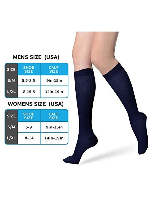 Biqu Compression Socks for Women and Men - Best Athletic,Circulation & Recovery