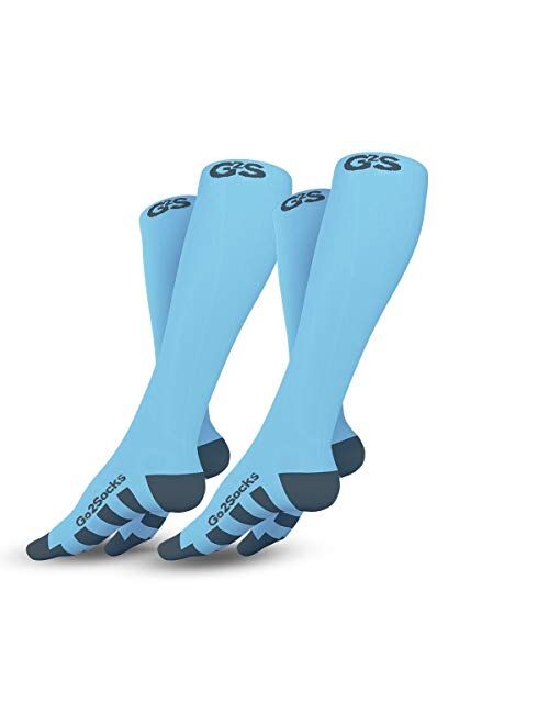 Go2Socks Compression Socks for Men Women Nurses Runners 20-30mmHg Medical Stocking Athletic