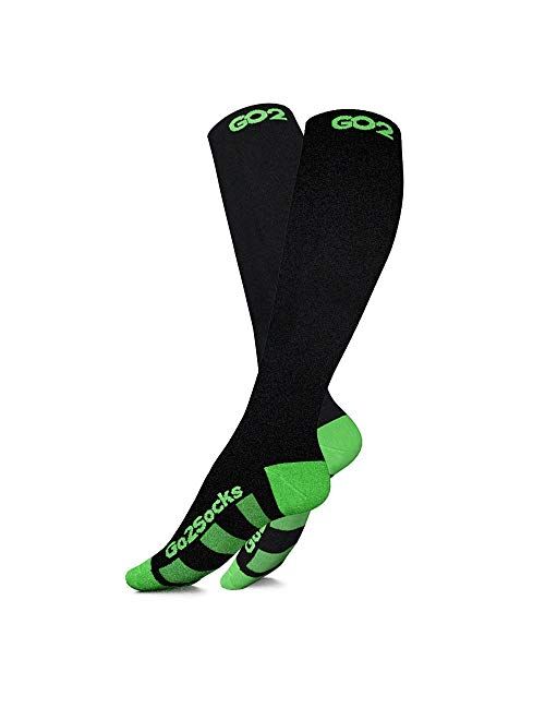 Go2Socks Compression Socks for Men Women Nurses Runners 20-30mmHg Medical Stocking Athletic